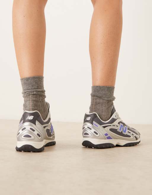 New Balance - 204L - Baskets - Argenté métallisé et indigo, 3 de 5