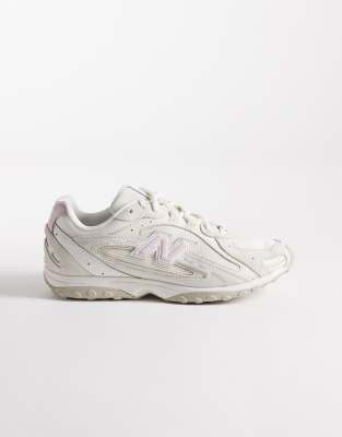 L - Baskets - Blanc et rose clair 44