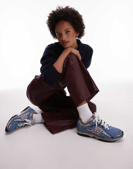 New Balance - 204L - Sneakers unisex grigie e blu in camoscio, 4 di 5