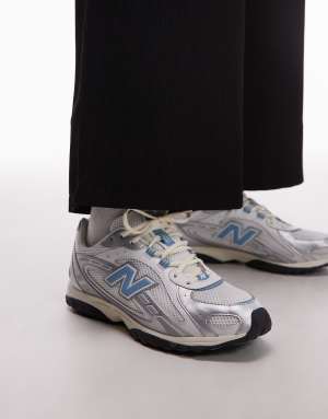 New Balance 204L unisex trainers in white and blue
