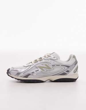 New Balance 204L unisex trainers in white and green