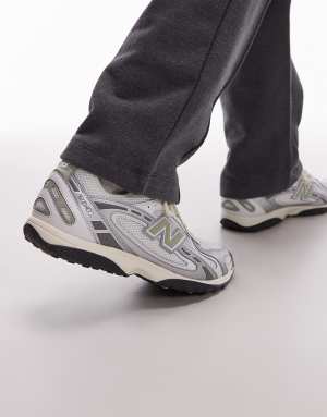 New Balance 204L unisex trainers in white and green