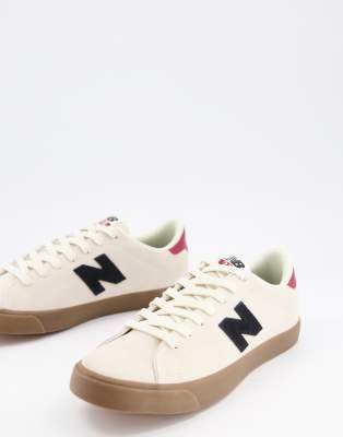 new balance white shoes gum sole
