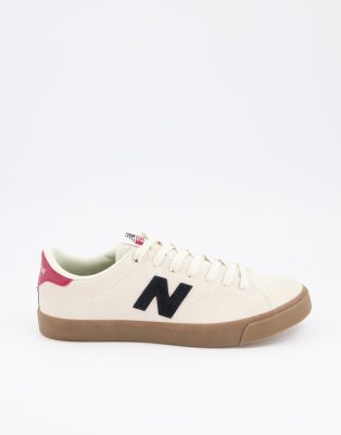new balance white shoes gum sole