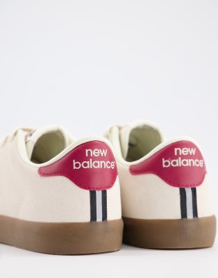 new balance white shoes gum sole