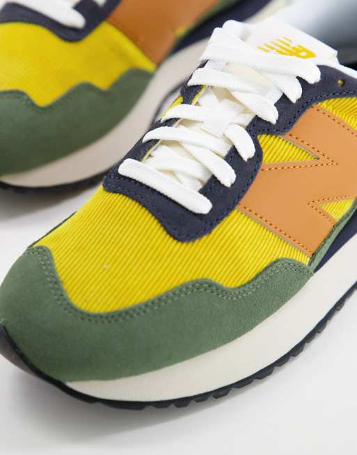 New Balance 237 Baskets Vert et jaune