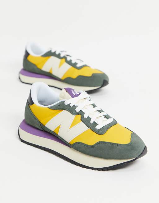 New Balance 237 Baskets Vert et jaune