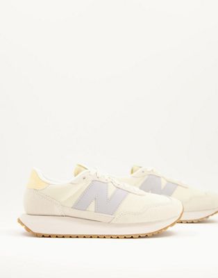 New Balance 237 mesh sneakers in cream and grey | ASOS