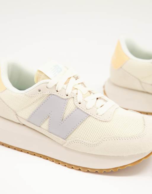 New Balance 237 mesh trainers in cream and grey | ASOS