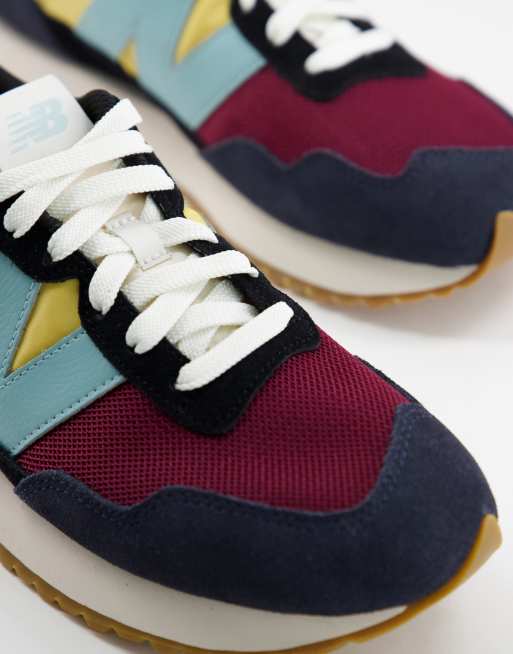 New Balance – 237 – Sneaker im Blockfarbendesign in Marineblau und Burgunderrot, 3 von 4