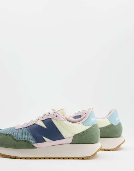 New Balance – 237 – Sneaker mit Farbblockdesign in Rosa und Salbeigrün, 4 von 4