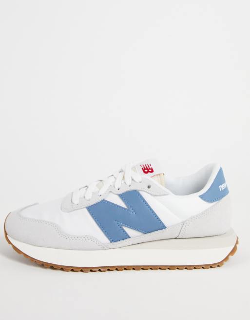 New Balance - 237 - Sneakers con suola in gomma, colore grigio chiaro