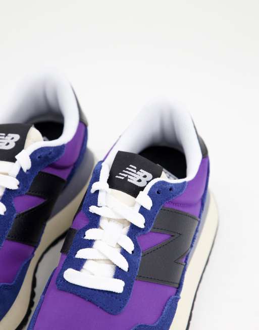 Blue and clearance purple sneakers