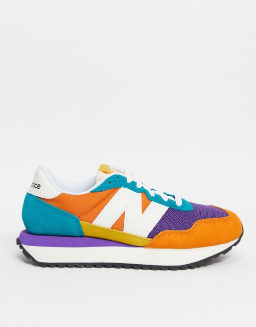 New Balance 237 sneakers in colour block orange ASOS