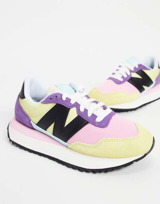 Pink and yellow sales new balance