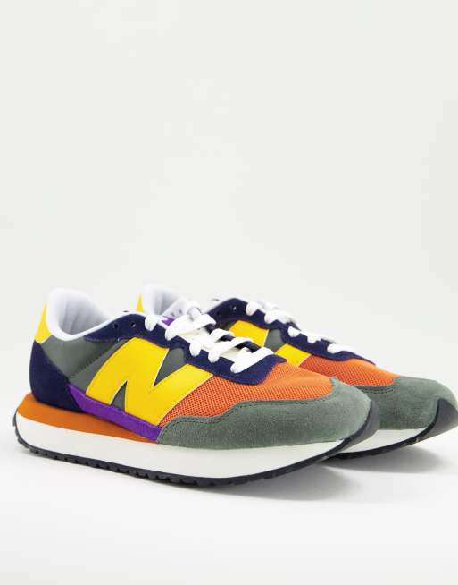 New Balance 237 sneakers in green and yellow | ASOS