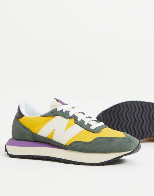 stil Neuropathie Precies New Balance - 237 sneakers in groen en geel | ASOS