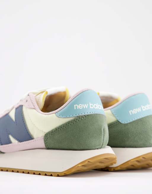 New Balance 237 sneakers in pink and sage colourblock, 2 of 4