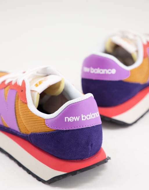 Orange and clearance purple sneakers