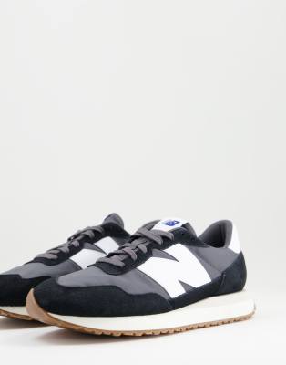 237 - Sneakers nere con suola in gomma-Nero - New Balance sneackers donna Nero