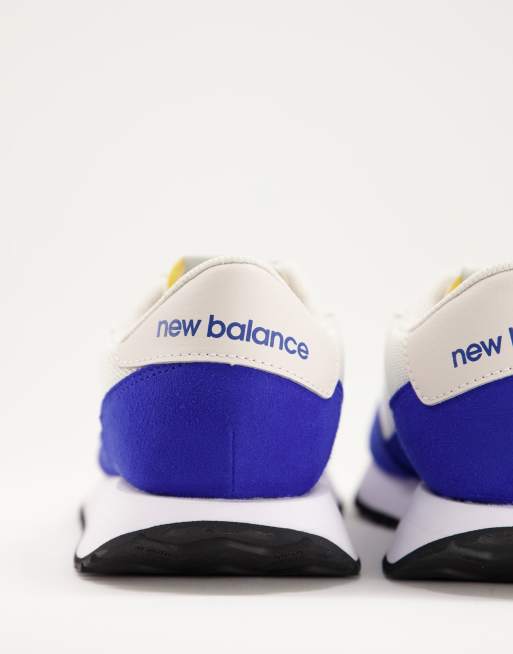 New Balance - 237 - Sneakers van mesh in lichtgrijs en blauw, 3 van 4