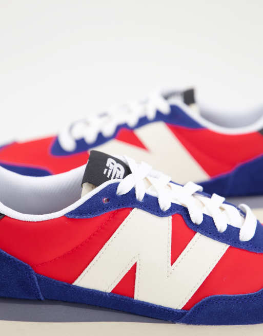 New balance on sale blauw rood