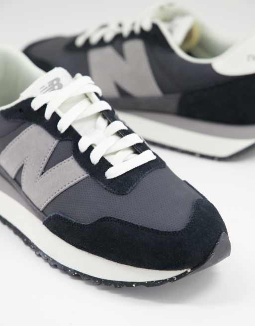 New balance trainers black and sale grey