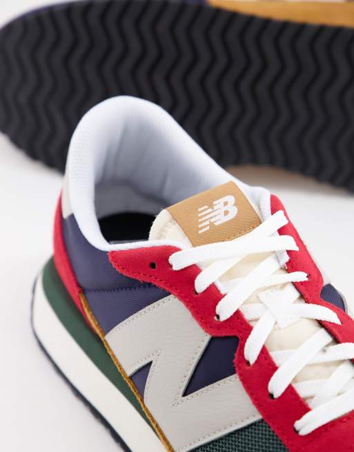 New balance store colour block trainers