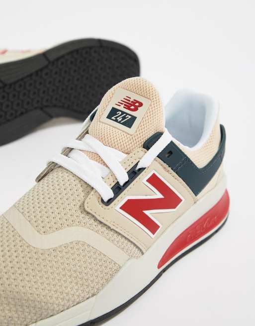 New balance 247 deals cream trainers