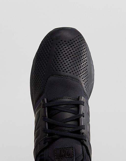 Vagabundo Gran Barrera de Coral neumático New Balance 247 Leather Sneakers In Black MRL247LK | ASOS