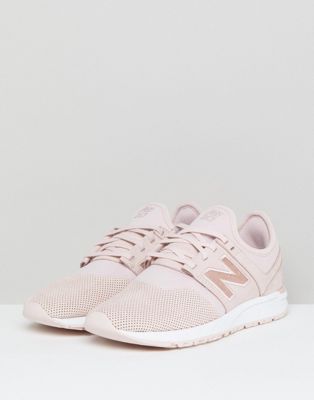 new balance 247 luxe trainers in pink nubuck