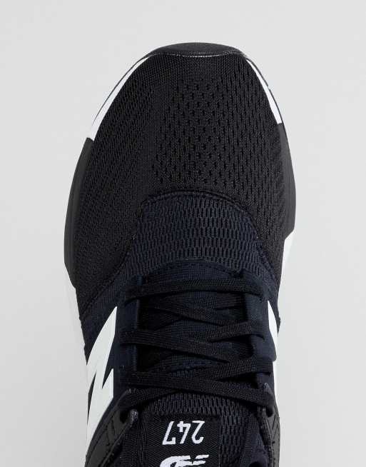 New balance 247 trainers in black store and white mesh