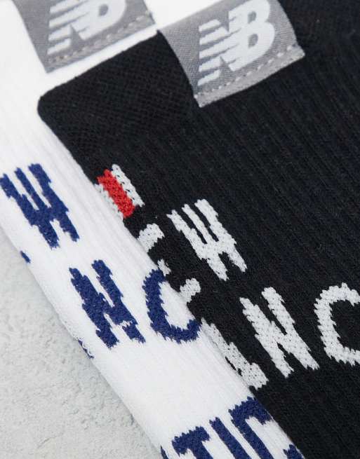 New Balance – 2er-Pack Crew-Socken in Weiß und Schwarz, 3 von 3