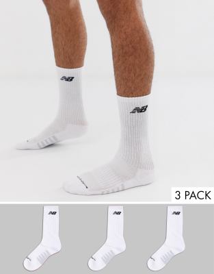 new balance white crew socks