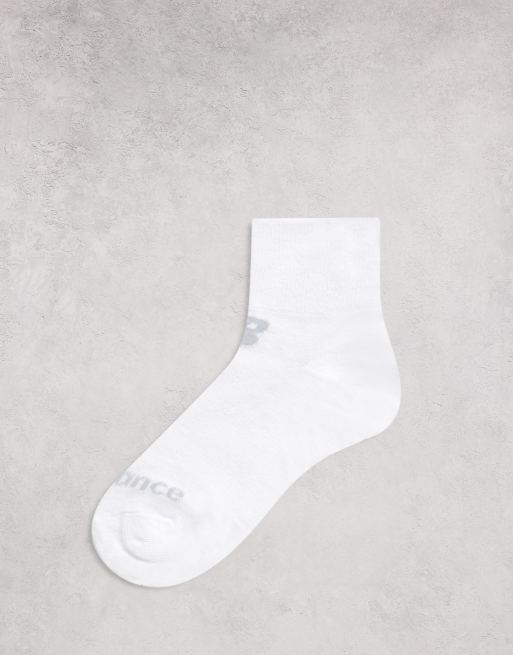 New Balance 3 pack ankle socks in white, 2 of 3