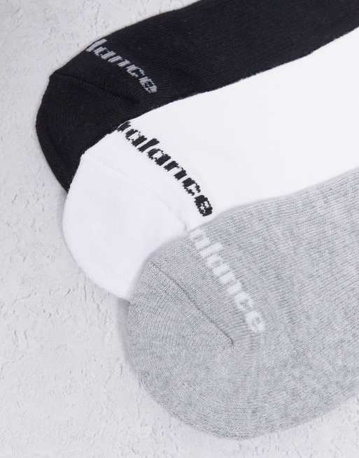 New Balance 3 pack embroidered logo ankle socks in multi, 3 of 3
