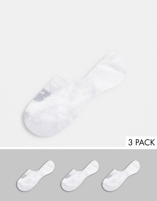 New Balance 3 pack invisible liner socks in white