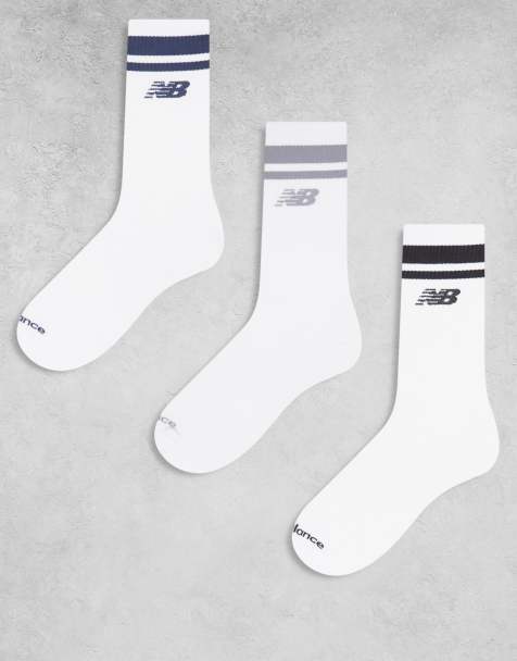 New Balance 3 pack midcalf running socks in white - view 1