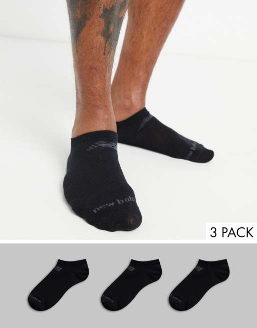 New Balance 3 pack sneaker socks in black | ASOS