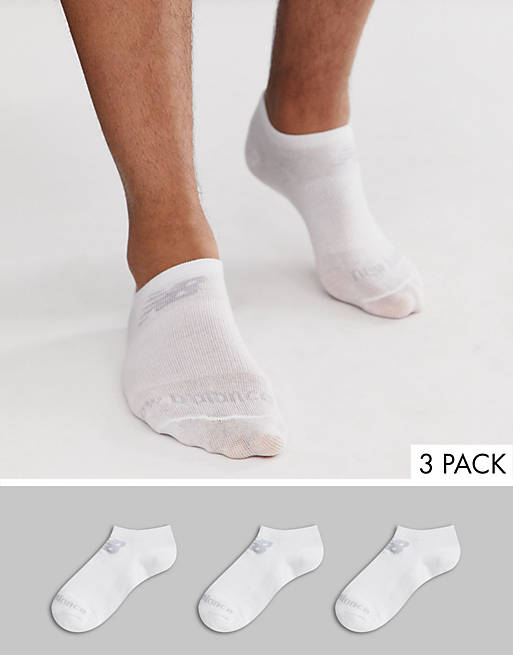 New Balance 3 pack trainer socks in white | ASOS