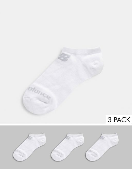 Pack of 3 pairs of white cotton trainer socks for men