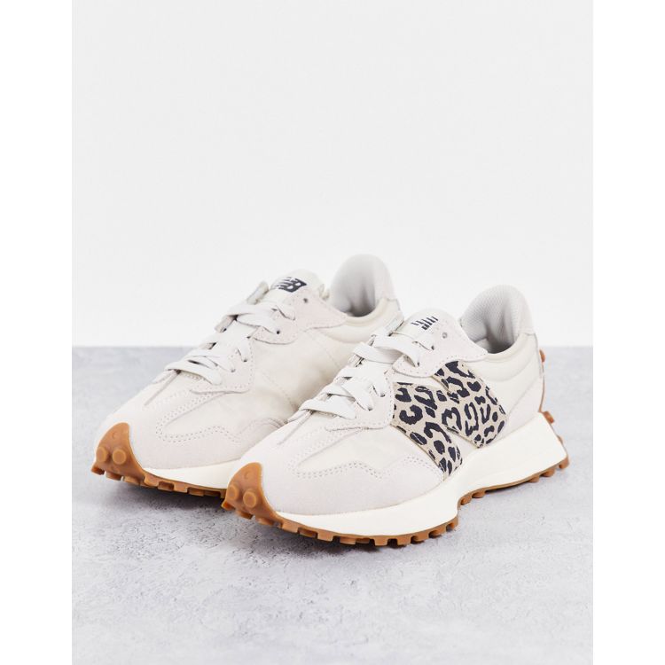 New Balance 327 animal trainers in off white and leopard | ASOS