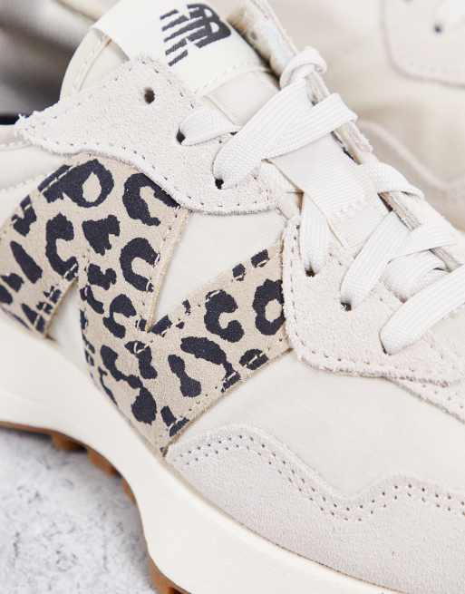 New Balance 327 animal trainers in off white and leopard | ASOS