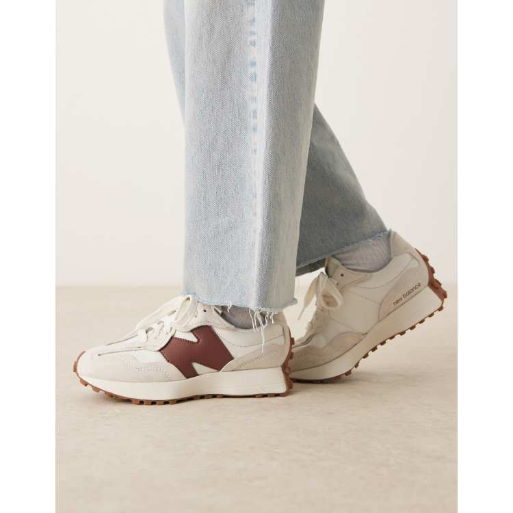 New Balance 327 Baskets avec semelle en caoutchouc Blanc