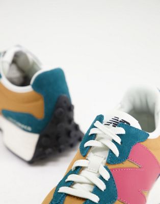 Chaussures New Balance - 327 - Baskets - Beige et vert