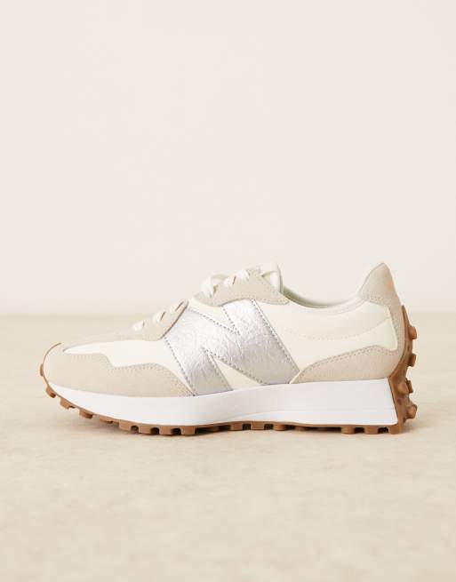 New Balance - 327 - Baskets - Blanc cassé/argent métallisé, 2 de 5