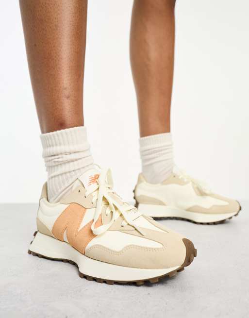 New Balance 327 Baskets Blanc casse et fauve ASOS