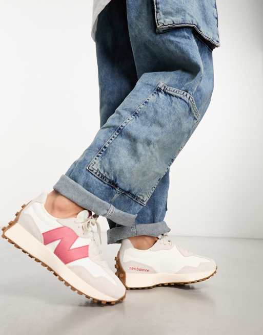 Balance Femme New Balance 327 Blanche Et Rose New Balance 327