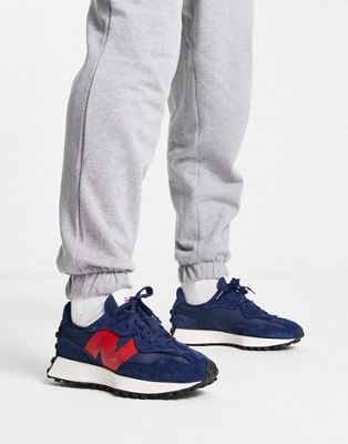 New Balance 327 trainers in navy and red - ASOS Price Checker