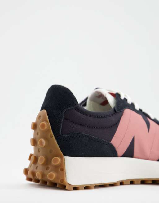 New Balance 327 Baskets Noir et rose ASOS